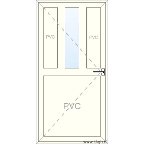 Deur naar Binnen Openend - Half PVC 1 Raam Top Merken Winkel